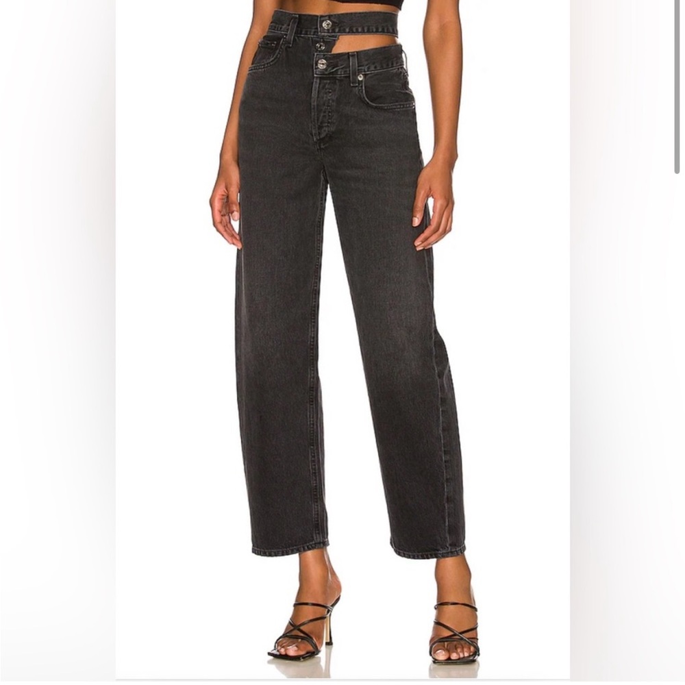 Agolde Women's Straight Leg Jeans - Black